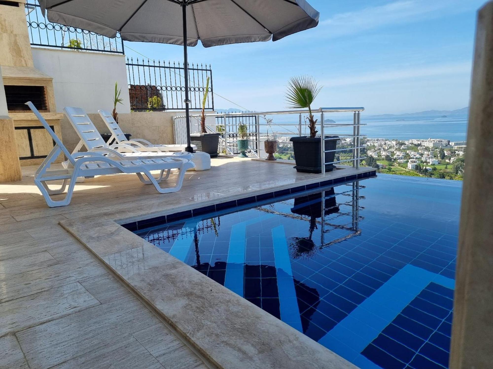 Bodrum Eason Villa & House 350M2 Full Sea View With Private Infinity Pool Kültér fotó