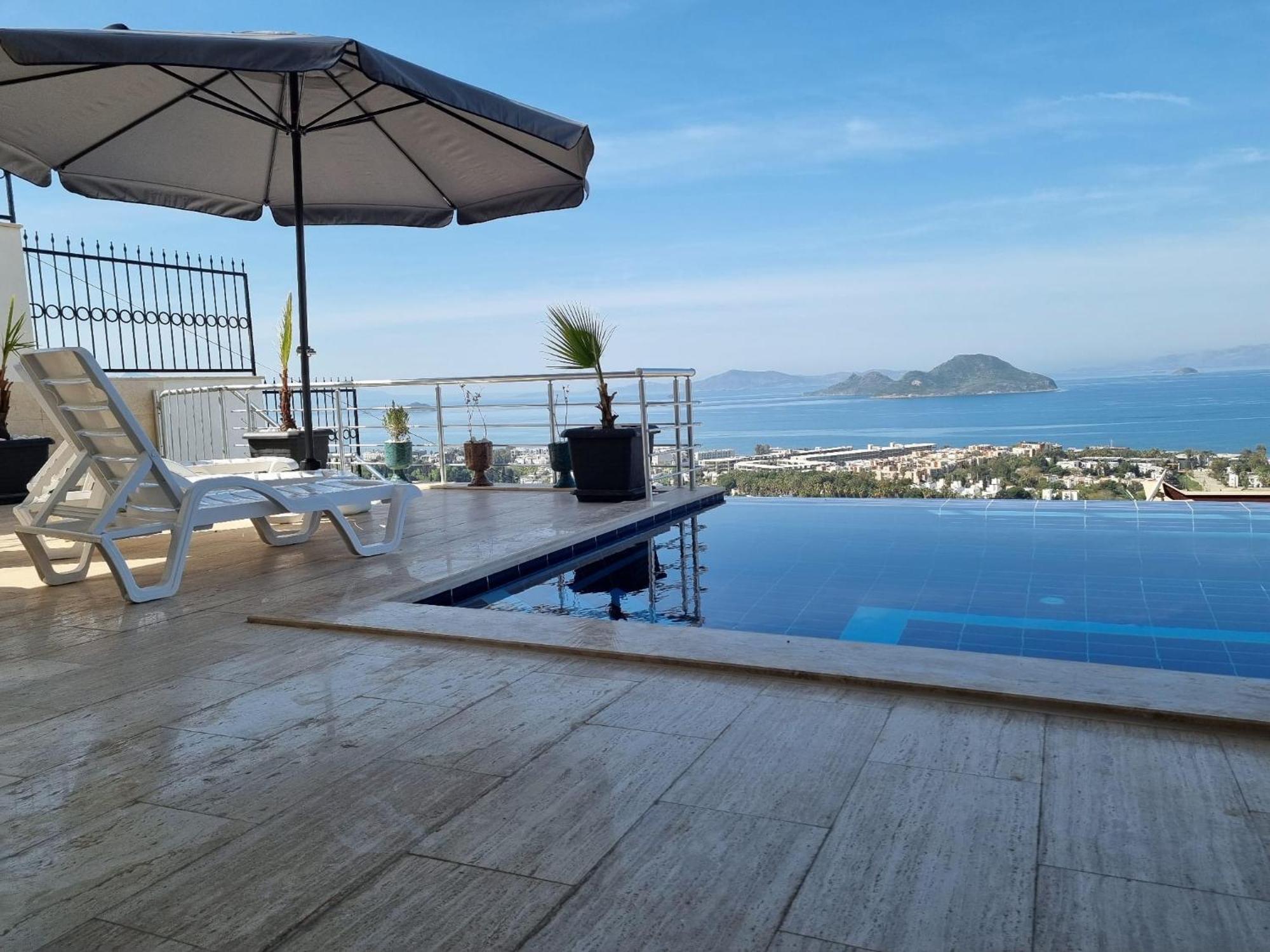 Bodrum Eason Villa & House 350M2 Full Sea View With Private Infinity Pool Kültér fotó