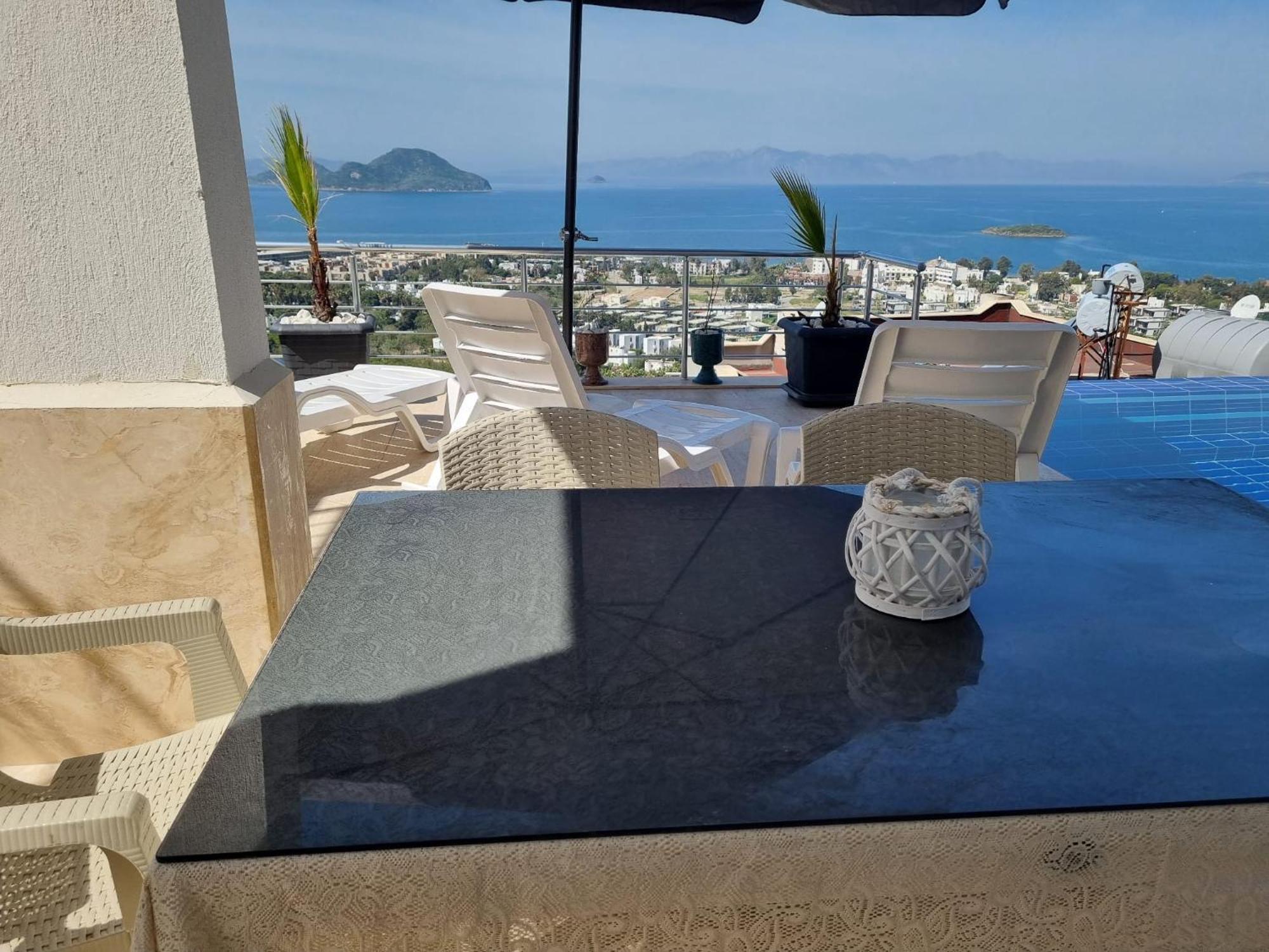 Bodrum Eason Villa & House 350M2 Full Sea View With Private Infinity Pool Kültér fotó